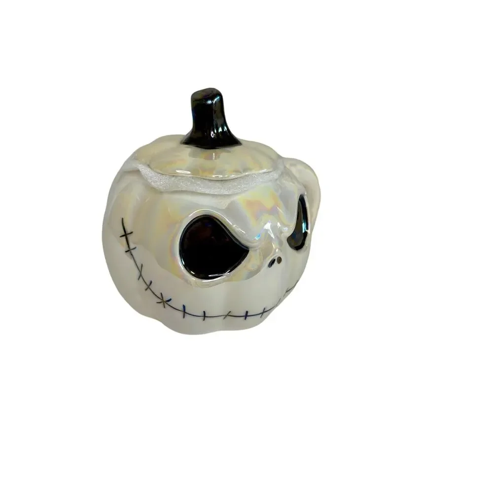 Disney THE NIGHTMARE BEFORE CHRISTMAS Jack Skellington Iridescent Mug W/ Lid NEW